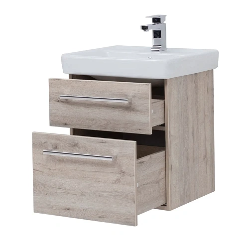 Тумба под раковину DREJA Q MAX, 55 см, подвесная, 2 ящика, дуб кантри 77.0002D Тумба под раковину DREJA Q MAX, 55 см, подвесная, 2 ящика, дуб кантри 77.0002D
