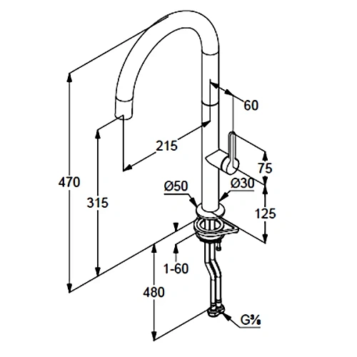 Смеситель для кухни Kludi AUREA 558036675 глубокий черный матовый Смеситель для кухни Kludi AUREA 558036675 глубокий черный матовый