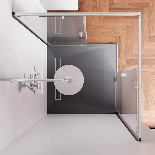 Душевой уголок AM.PM X-Joy W94G-403-100100-MT1K раздвижные двери 100x100 профиль хром матовый, стекло прозрачное Душевой уголок AM.PM X-Joy W94G-403-100100-MT1K раздвижные двери 100x100 профиль хром матовый, стекло прозрачное