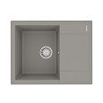 Кухонная мойка Lemark IMANDRA 640 врезная из кварцгранита, с крылом, грей 9910021