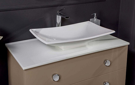 Столешница Armadi Art NeoArt Solid Glass 851-100 белая прямая 101x52см Столешница Armadi Art NeoArt Solid Glass 851-100 белая прямая 101x52см