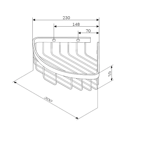 Полка AM.PM Sense L A7452222 угловая, двухъярусная, черный Полка AM.PM Sense L A7452222 угловая, двухъярусная, черный