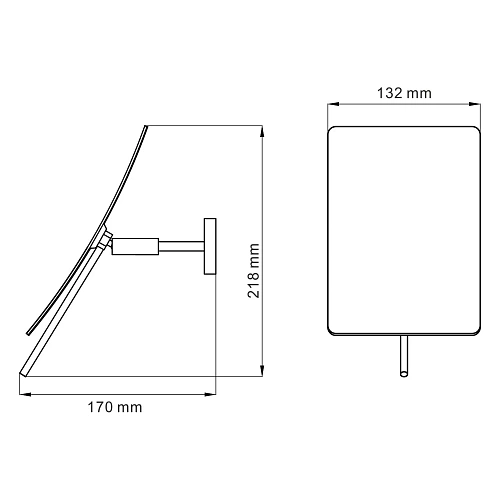Зеркало косметическое WasserKRAFT K-1001 с 3-х кратным увеличением хром Зеркало косметическое WasserKRAFT K-1001 с 3-х кратным увеличением хром