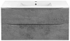 Тумба под раковину Vincea Mia 1000 подвесная, 2 выкатных ящика soft close, Beton VMC-2MC100BT