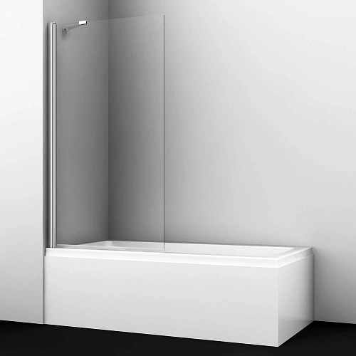 Шторка на ванну WasserKRAFT Berkel 48P01-80 Fixed хром Шторка на ванну WasserKRAFT Berkel 48P01-80 Fixed хром