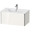 Картинка анонса товара «тумба под раковину duravit xsquare xs407202222 подвесная 81 см белая глянцевый»