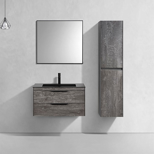 Тумба под раковину Vincea Chiara 2D 800 подвесная, 2 выкатных ящика soft-close, G.Stone VMC-2C2800GS Тумба под раковину Vincea Chiara 2D 800 подвесная, 2 выкатных ящика soft-close, G.Stone VMC-2C2800GS