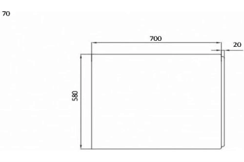 Экран для ванны торцевой BERGES 70 051005 Экран для ванны торцевой BERGES 70 051005