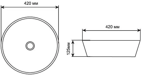 Раковина Aquanet Smart-1 42 накладная SMART-1 Раковина Aquanet Smart-1 42 накладная SMART-1