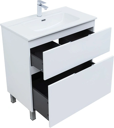 Тумба под раковину Aquanet Алвита New 80 00344134 напольная, белый матовый Тумба под раковину Aquanet Алвита New 80 00344134 напольная, белый матовый