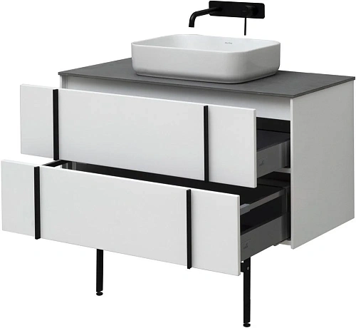 Тумба под раковину Allen Brau Reality 100 1.32007.WM белый матовый Тумба под раковину Allen Brau Reality 100 1.32007.WM белый матовый