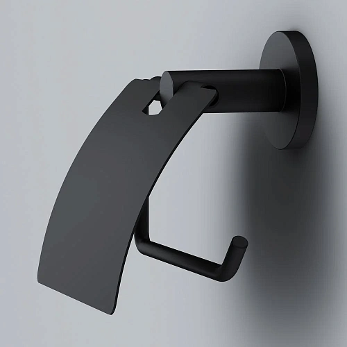 Держатель туалетной бумаги AM.PM X-Joy A85A341422 с крышкой, черный Держатель туалетной бумаги AM.PM X-Joy A85A341422 с крышкой, черный