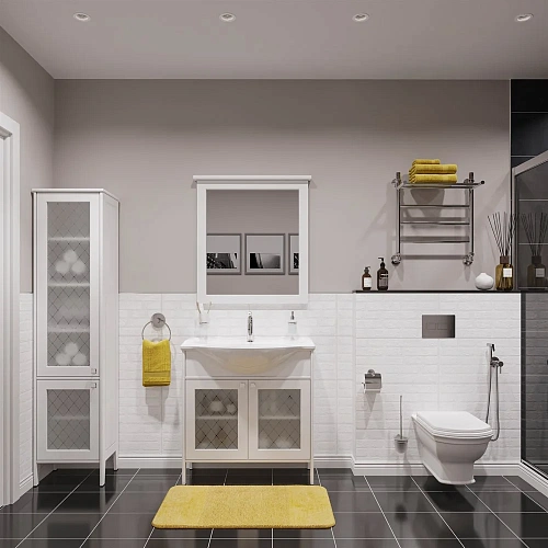 Тумба с раковиной STWORKI Хельсингборг 85 белая 482178 Тумба с раковиной STWORKI Хельсингборг 85 белая 482178