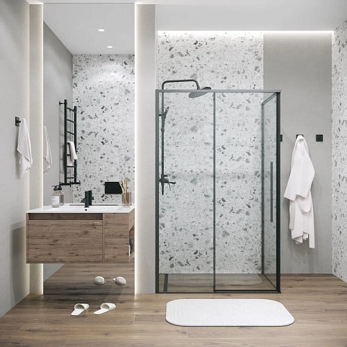 Боковая стенка GROSSMAN Galaxy 200.K33.01.90.21.00 (90x195) черный матовый, стекло прозрачное Боковая стенка GROSSMAN Galaxy 200.K33.01.90.21.00 (90x195) черный матовый, стекло прозрачное