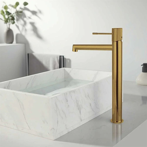 Смеситель для раковины Vincea Desire VBF-1D2BG брашированное золото Смеситель для раковины Vincea Desire VBF-1D2BG брашированное золото