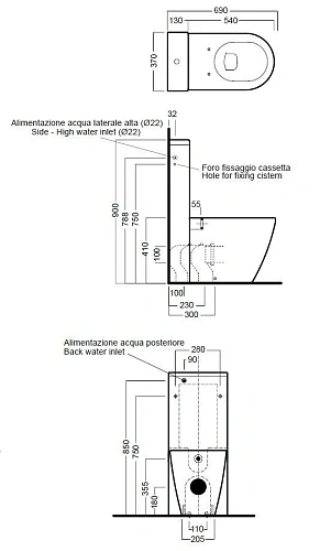 Унитаз напольный HATRIA FUSION Y0U701+Y0MK01 компакт Унитаз напольный HATRIA FUSION Y0U701+Y0MK01 компакт