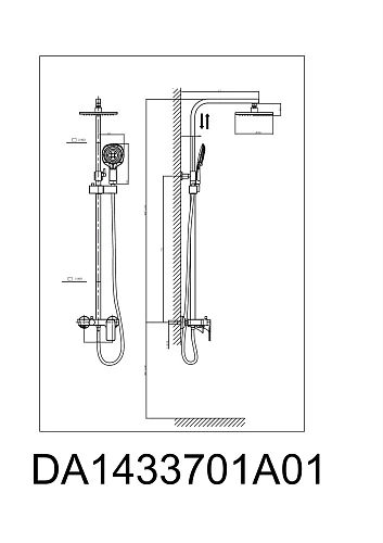 Душевая система D&K Berlin Freie DA1433701A01 Душевая система D&K Berlin Freie DA1433701A01