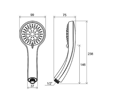 Душевая лейка Ravak 952.00 (X07P008)