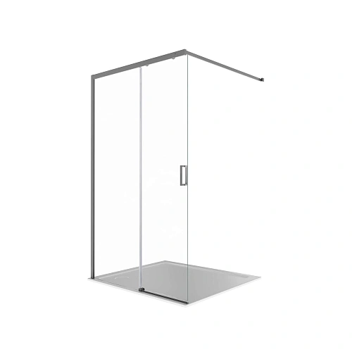 Душевая перегородка Aquatek AQ.WISL.120.1GM стекло прозрачное, Walk In 120см, раздвижная, с держателем 1200мм, профиль оружейная сталь Душевая перегородка Aquatek AQ.WISL.120.1GM стекло прозрачное, Walk In 120см, раздвижная, с держателем 1200мм, профиль оружейная сталь