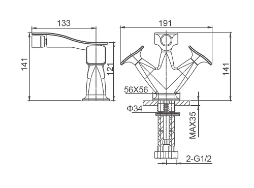Смеситель для биде Wonzon & Woghand Shakespeare, темное золото (WW-655001-DG) Смеситель для биде Wonzon & Woghand Shakespeare, темное золото (WW-655001-DG)