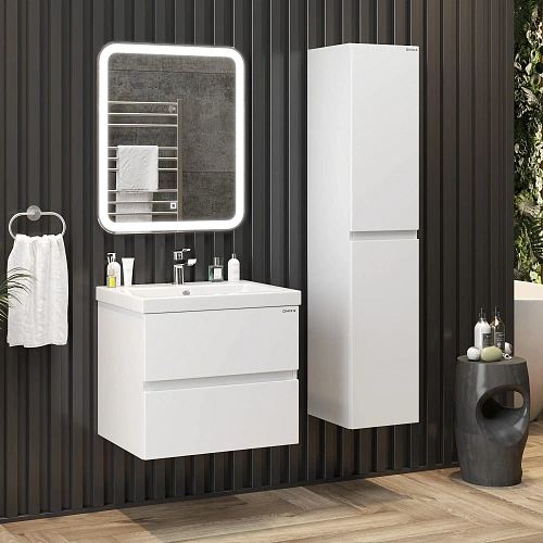 Шкаф-пенал Onika Эвада 30 см 403079 подвесной, белый, универсальный Шкаф-пенал Onika Эвада 30 см 403079 подвесной, белый, универсальный