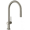 Картинка анонса товара «смеситель для кухни hansgrohe 210, с вытяжным душем, 2jet 72800800, под сталь»