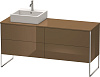 Картинка анонса товара «тумба под раковину duravit xsquare xs4924l6161 напольная 160 см коричнево-оливковый глянцевый»
