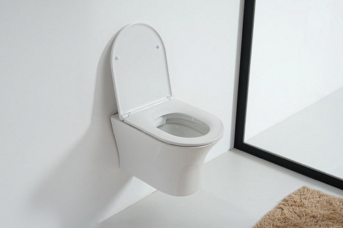 Унитаз подвесной Orange C01-100W безободковый, сиденье с микролифтом Унитаз подвесной Orange C01-100W безободковый, сиденье с микролифтом