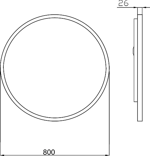 Зеркало Boheme Vallessi круглое с подсветкой, сенсорная кнопка 80см, IP24 545/2 Зеркало Boheme Vallessi круглое с подсветкой, сенсорная кнопка 80см, IP24 545/2