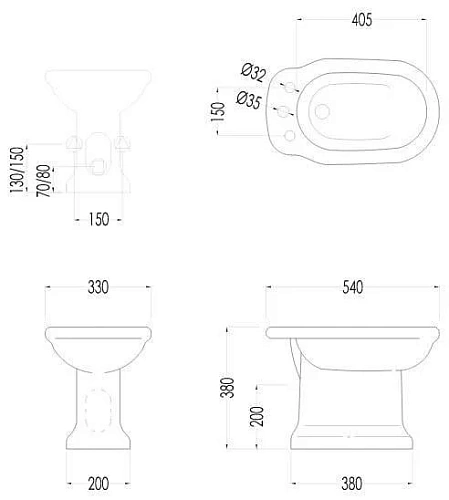 Биде напольное Devon&Devon Etoile IBBID(1-3)FET IBBID(1)FET Биде напольное Devon&Devon Etoile IBBID(1-3)FET IBBID(1)FET