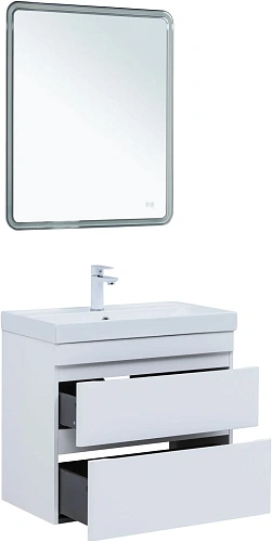 Тумба под раковину Aquanet Слим 80 00346049 белый сатин Тумба под раковину Aquanet Слим 80 00346049 белый сатин