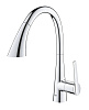 Картинка анонса товара «смеситель для кухни grohe zedra new (32294002) с выдвижной лейкой, хром»