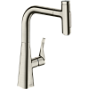 Картинка анонса товара «смеситель для кухни hansgrohe metris select m71 240, с вытяжным душем, 2jet, sbox 73817800, под стал»