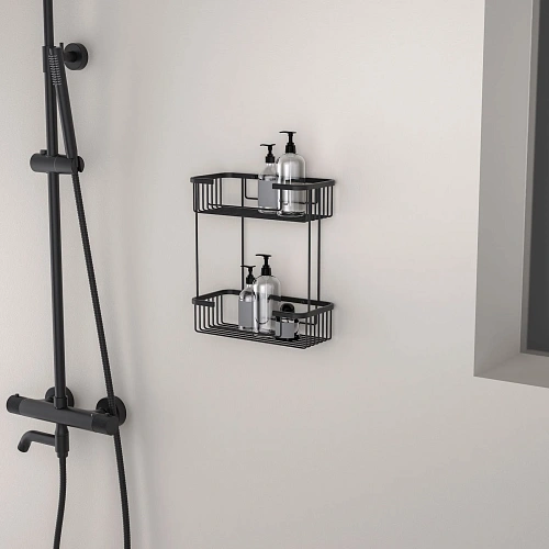 Полка Timo Saona 13083/03 двойная черный Полка Timo Saona 13083/03 двойная черный