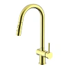 Смеситель для кухни Splenka S204.49.03 с выдвижным изливом, золотой сатин Смеситель для кухни Splenka S204.49.03 с выдвижным изливом, золотой сатин