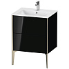 Картинка анонса товара «тумба под раковину duravit xviu xv44810b140 напольная 61 см черный глянцевый»