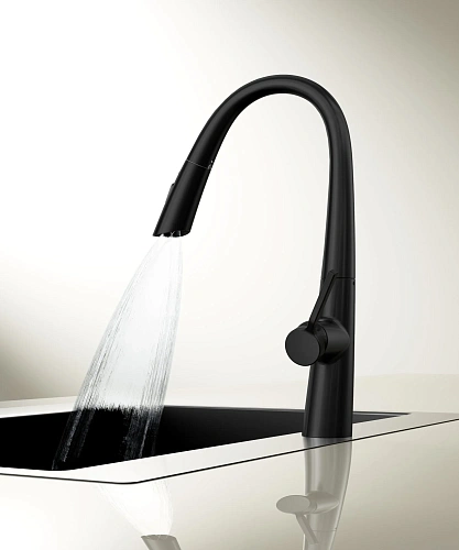 Смеситель для кухни Vincea VKF-176MB, черный Смеситель для кухни Vincea VKF-176MB, черный