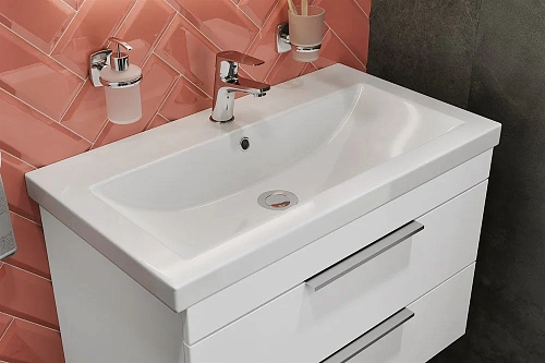 Комплект мебели STWORKI Копенгаген 80 белая, в современном стиле, подвесная, российская (гарнитур, к 467188 Комплект мебели STWORKI Копенгаген 80 белая, в современном стиле, подвесная, российская (гарнитур, к 467188