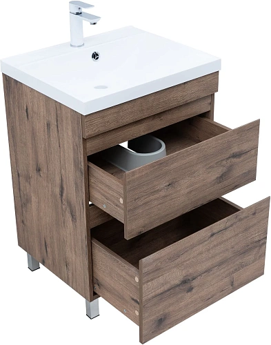 Тумба под раковину Aquanet Нота New 60 00344139 напольная, дуб веллингтон табак Тумба под раковину Aquanet Нота New 60 00344139 напольная, дуб веллингтон табак