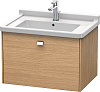 Картинка анонса товара «тумба под раковину duravit brioso br404101052 подвесная 67 см европейский дуб»