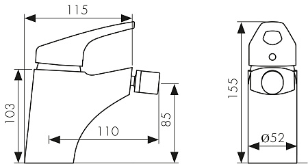 Смеситель для биде Kaiser County хром 55088 Смеситель для биде Kaiser County хром 55088