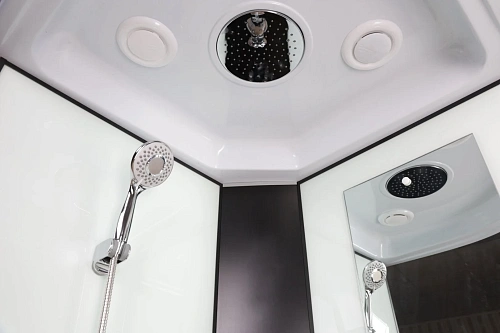 Душевая кабина Niagara Classic NG-6709-14 (1000х1000х2150) высокий поддон (40см) стекло прозрачное черные профиля 67091414_ Душевая кабина Niagara Classic NG-6709-14 (1000х1000х2150) высокий поддон (40см) стекло прозрачное черные профиля 67091414_