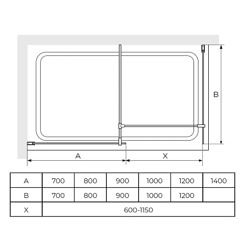 Душевая перегородка RGW Walk In WA-021B (WA-011B (2 шт.) + S-1220B) 900x1000 мм 35102190-84 черный, Easy Clean Душевая перегородка RGW Walk In WA-021B (WA-011B (2 шт.) + S-1220B) 900x1000 мм 35102190-84 черный, Easy Clean