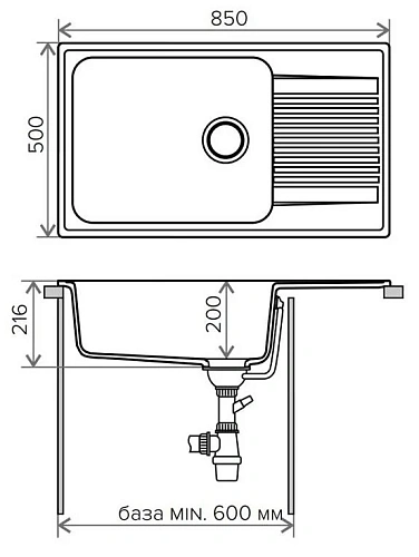 Кухонная мойка Polygran F-19 №328, опал F-19 №328 (Опал) Кухонная мойка Polygran F-19 №328, опал F-19 №328 (Опал)