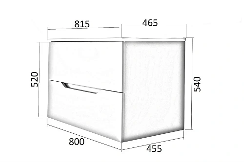 Тумба с раковиной Orange Line Li-80Tug+Ra подвесная, графит матовый Тумба с раковиной Orange Line Li-80Tug+Ra подвесная, графит матовый