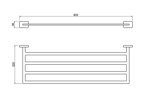 Полотенцедержатель Aquatek ЛИБРА AQ4322MB черный матовый Полотенцедержатель Aquatek ЛИБРА AQ4322MB черный матовый