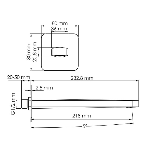 Излив WasserKRAFT A270 хром Излив WasserKRAFT A270 хром