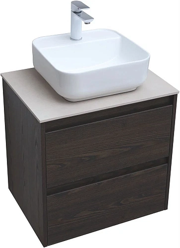 Тумба под раковину Aquanet Nova Lite 60 дуб черный (2 ящика) 00287894 Тумба под раковину Aquanet Nova Lite 60 дуб черный (2 ящика) 00287894