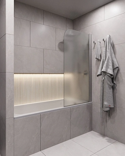 Шторка на ванну Timo TCM-70/02F-6 на монопетле 1400x700, профиль хром матовый, стекло матовое 6 мм Шторка на ванну Timo TCM-70/02F-6 на монопетле 1400x700, профиль хром матовый, стекло матовое 6 мм