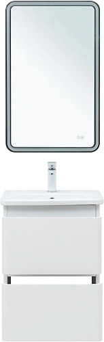 Тумба под раковину Aquanet Эмбер 50 белый матовый 00330463 напольная/подвесная Тумба под раковину Aquanet Эмбер 50 белый матовый 00330463 напольная/подвесная